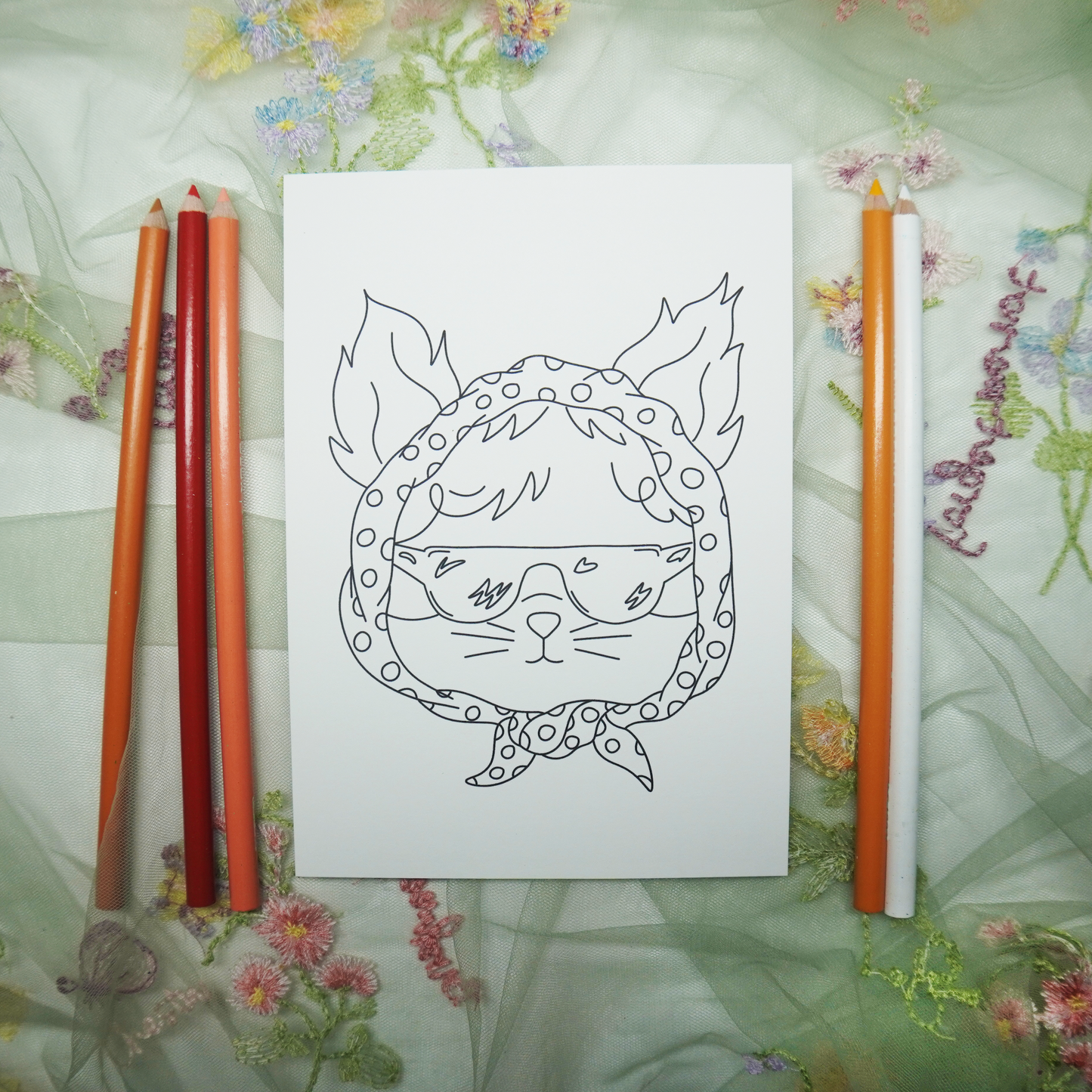 Foxi Head Coloring Page