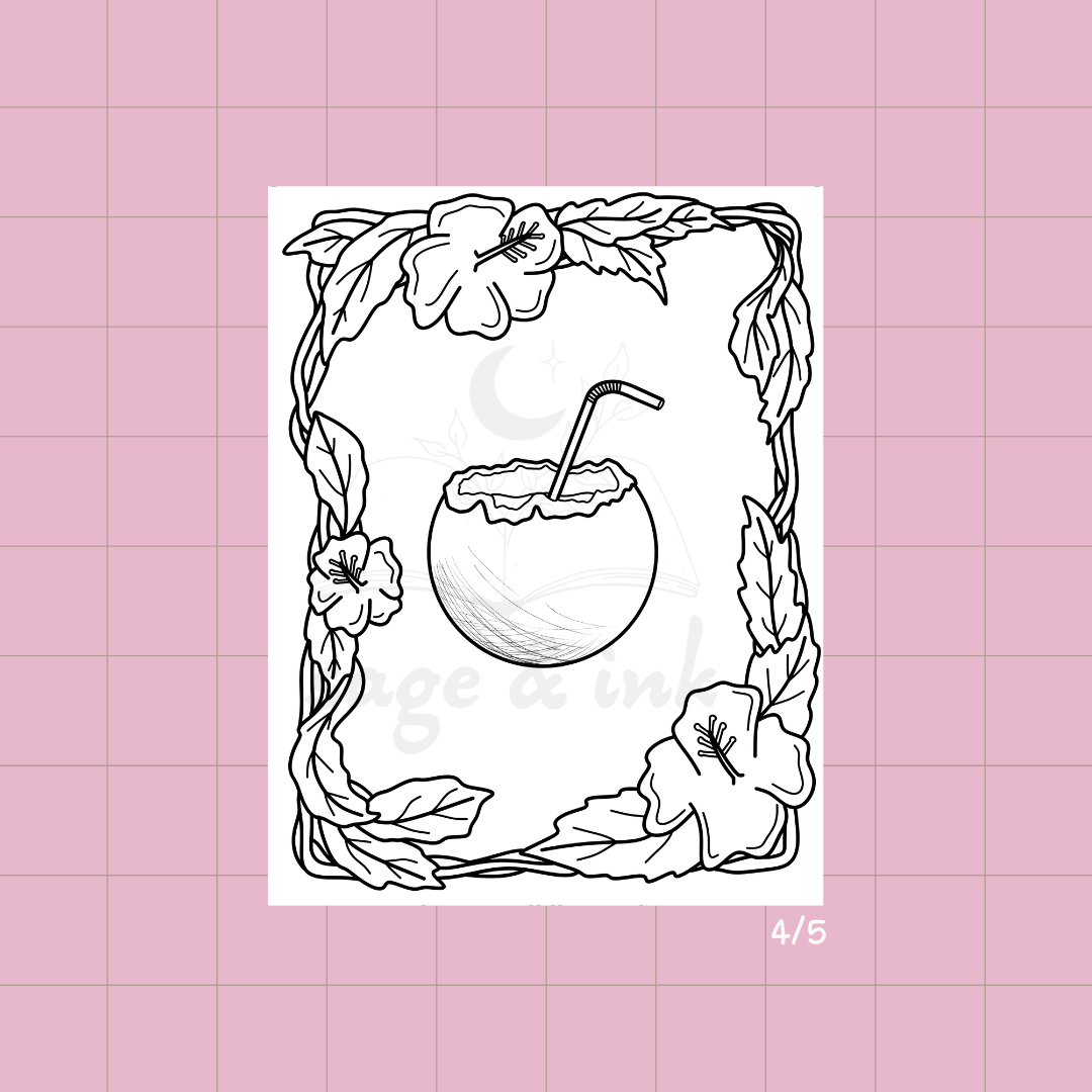 Superbowl - Bad Bunny Inspired Digital Coloring Set