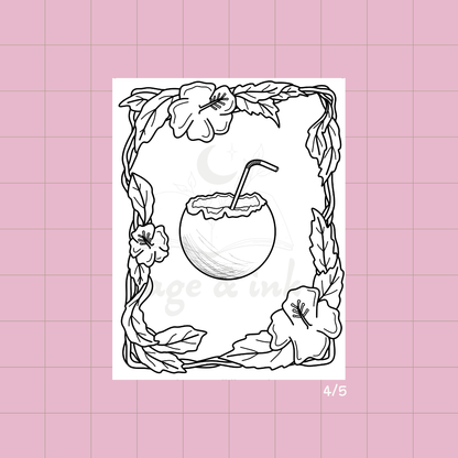 Superbowl - Bad Bunny Inspired Digital Coloring Set