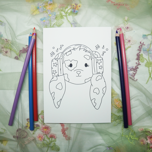 Bunni Head Coloring Page