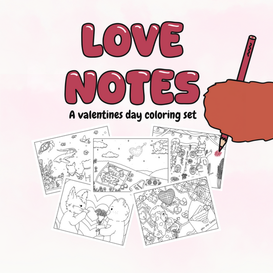 Valentines Day Coloring Set
