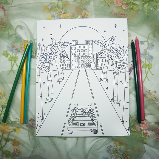 Road Trip Coloring Page