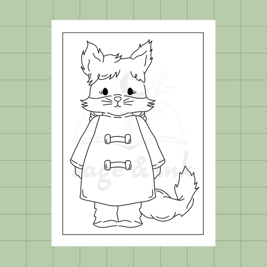 The Fox - Mini Coloring Page