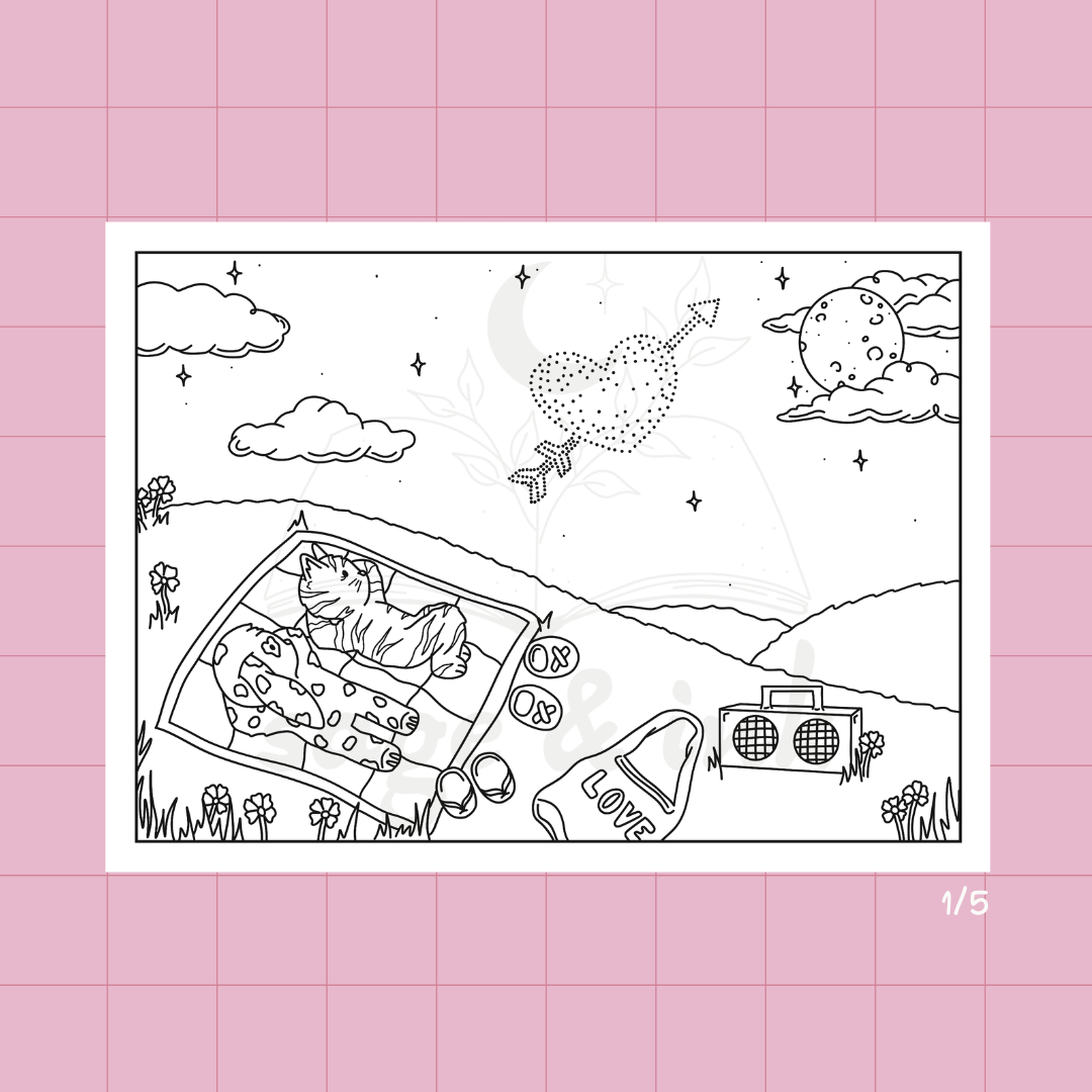 Valentines Day Coloring Set