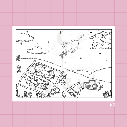 Valentines Day Coloring Set