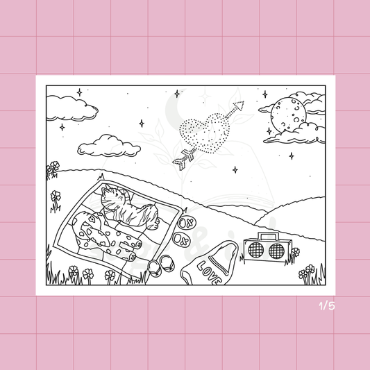 Valentines Day Coloring Set