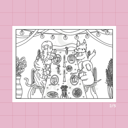 Valentines Day Coloring Set