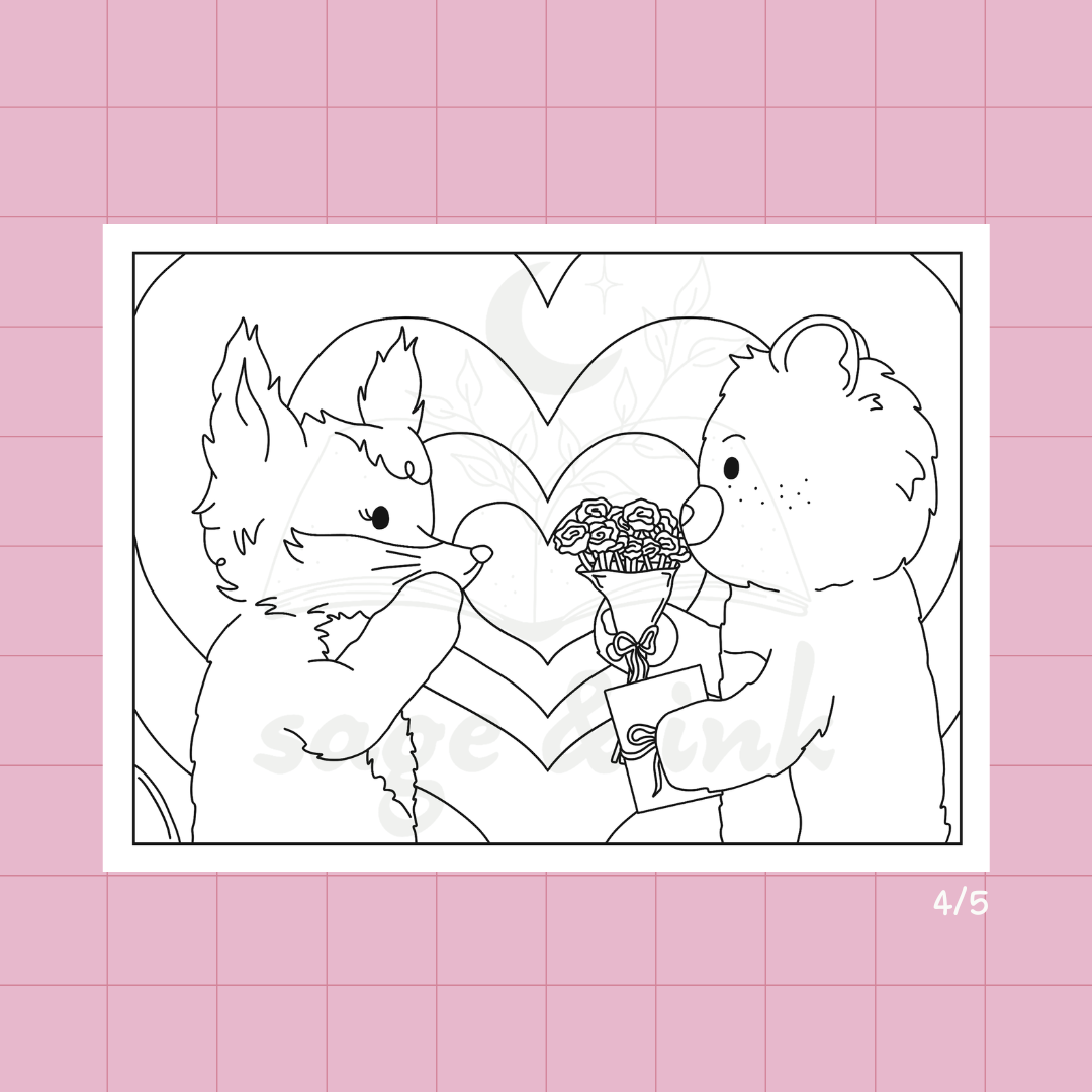 Valentines Day Coloring Set