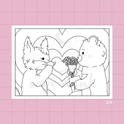 Valentines Day Coloring Set